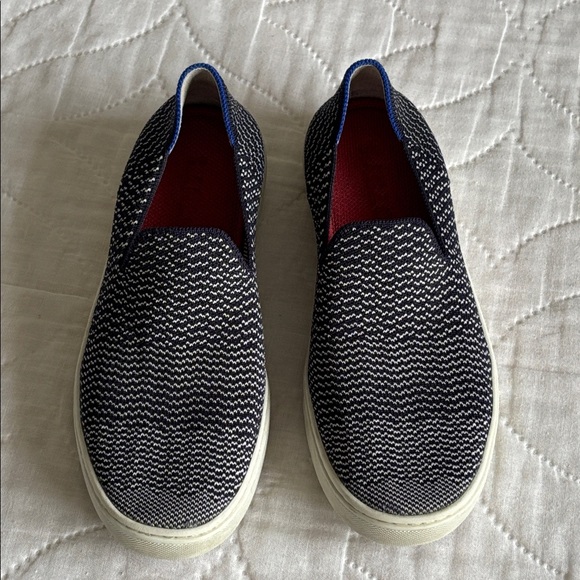 Rothy's Shoes - Rothy’s Navy Blue and White Slip-On Sneakers 7